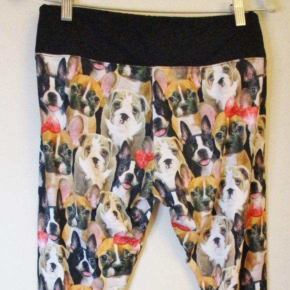 Justice Active Girls Dog Puppy Leggings Black/Multi-color, Stretch, Size 16 Plus - Picture 6 of 10